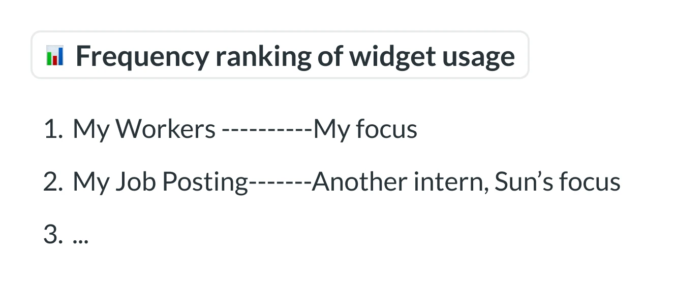 Homepage widget mockup used to scope phase 1
