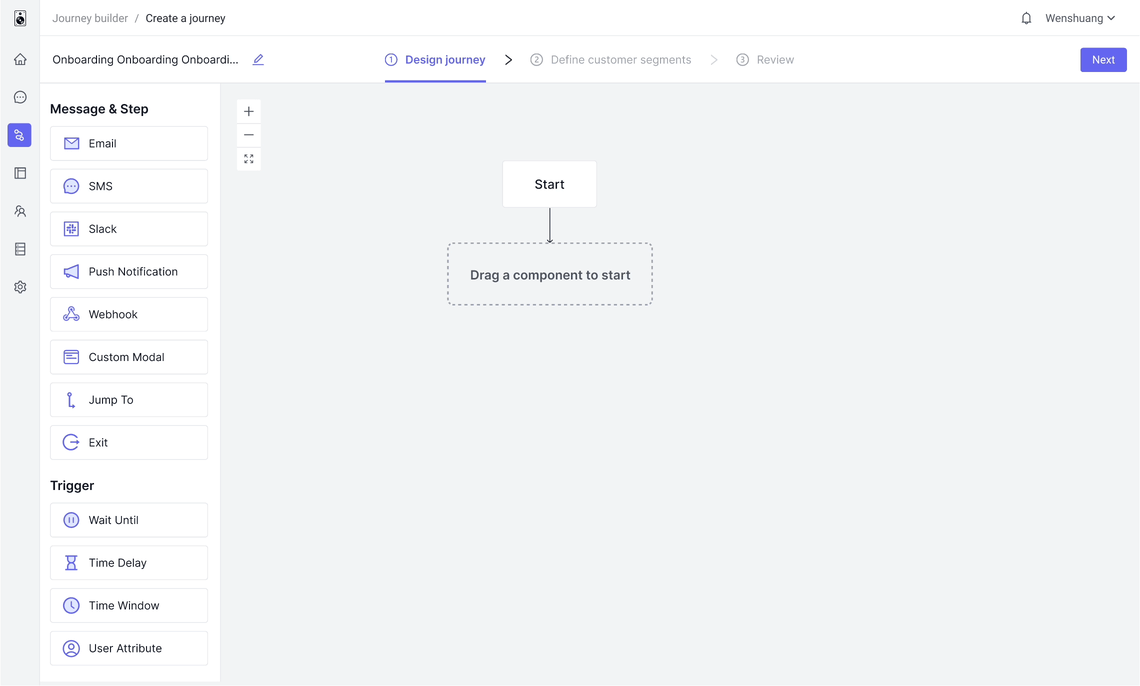 Drag, drop, set — 3-step component creation