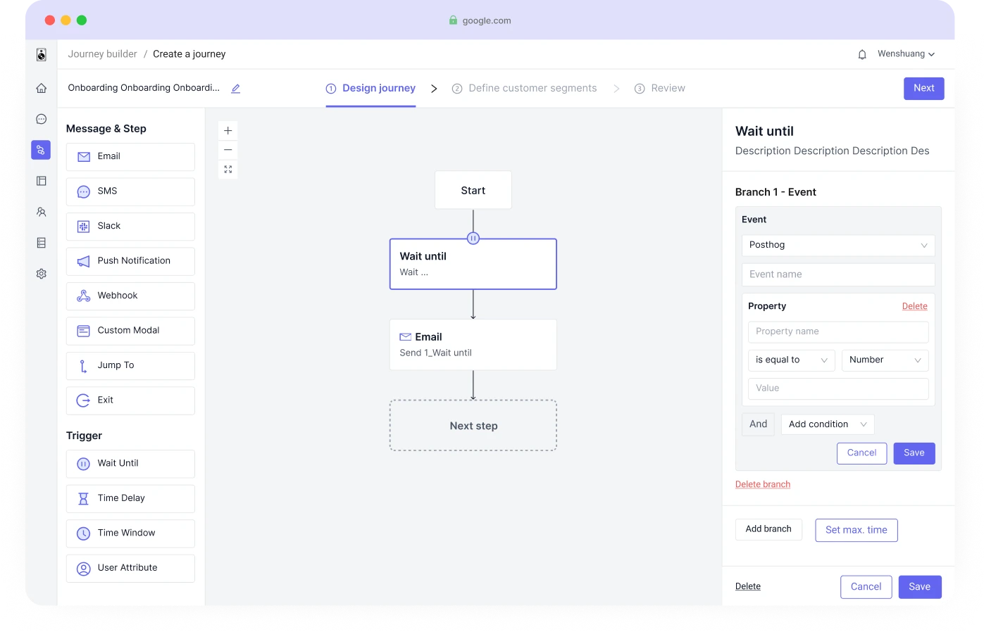 Laudspeaker Messaging Automation Platform product interface